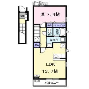 1LDK 間取り図