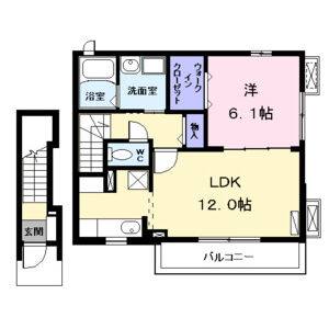 1LDK 間取り図