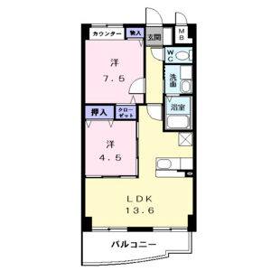2LDK 間取り図