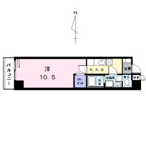 1K 間取り図