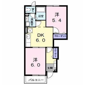 2DK 間取り図