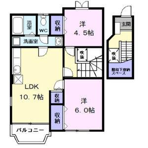 2LDK 間取り図