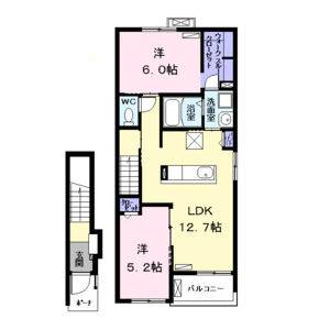 2LDK 間取り図
