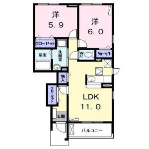 2LDK 間取り図