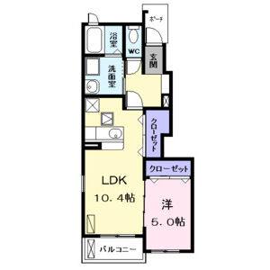 1LDK 間取り図