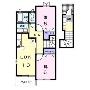 2LDK 間取り図