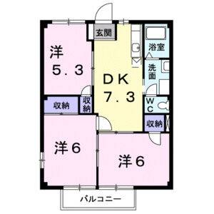 3DK 間取り図