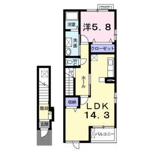 1LDK 間取り図