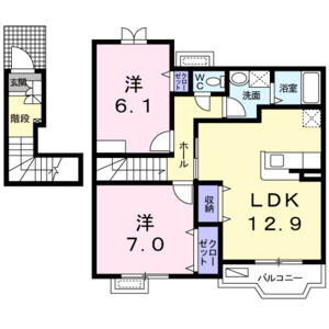 2LDK 間取り図