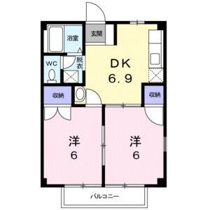 2DK 間取り図