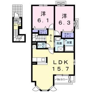 2LDK 間取り図