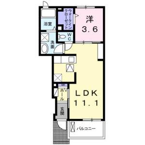 1LDK 間取り図