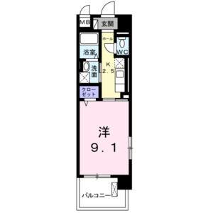 1K 間取り図