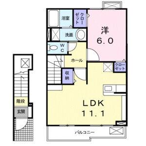 1LDK 間取り図