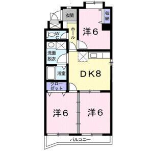 3DK 間取り図