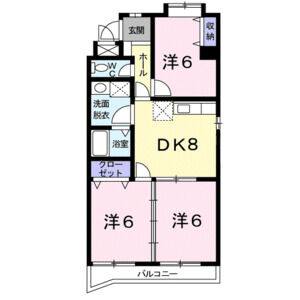3DK 間取り図