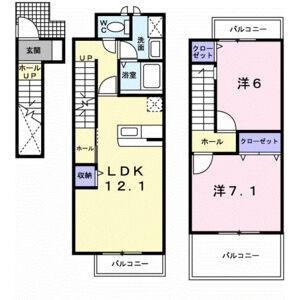 2LDK 間取り図