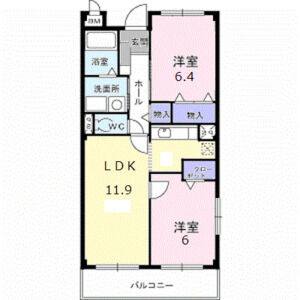 2LDK 間取り図