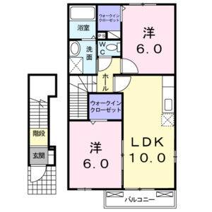 2LDK 間取り図