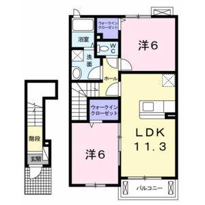 2LDK 間取り図