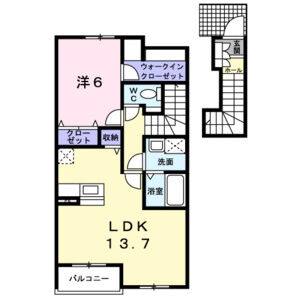 1LDK 間取り図