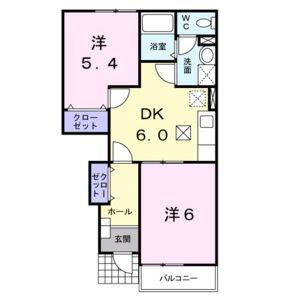 2DK 間取り図