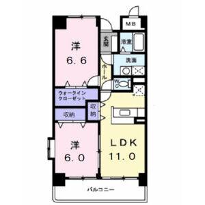 2LDK 間取り図