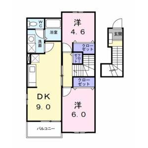 2DK 間取り図