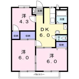 3DK 間取り図
