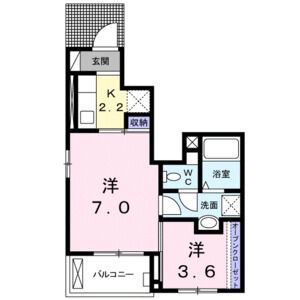 1K 間取り図