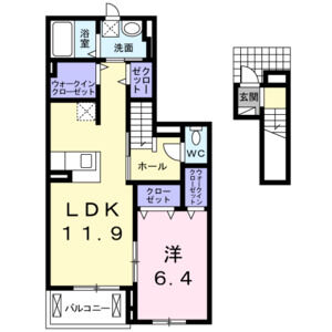 1LDK 間取り図