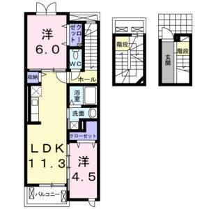 2LDK 間取り図