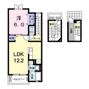 1LDK 間取り図