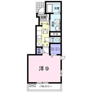 1K 間取り図