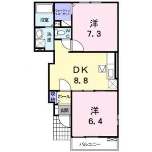 2DK 間取り図