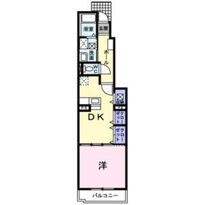 1DK 間取り図