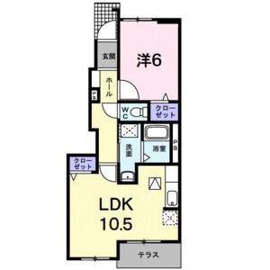 1LDK 間取り図