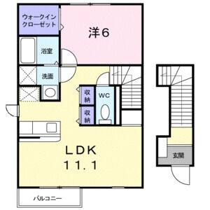 1LDK 間取り図