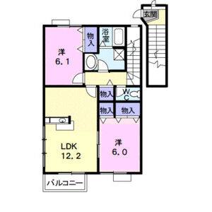 2LDK 間取り図