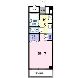 1K 間取り図