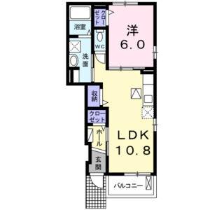 1LDK 間取り図