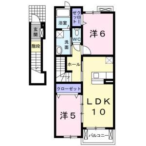 2LDK 間取り図