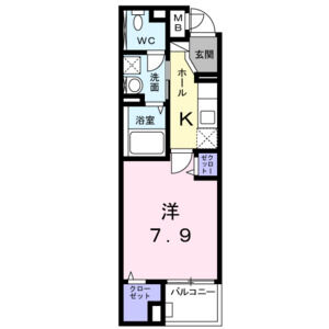 1K 間取り図
