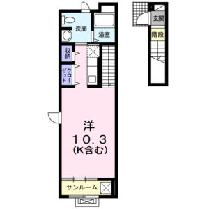 ワンルーム 間取り図