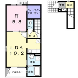 1LDK 間取り図