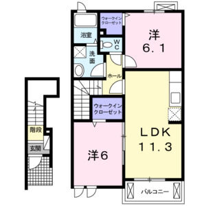 2LDK 間取り図