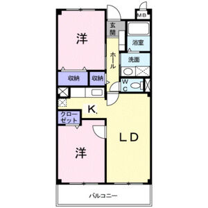 2LDK 間取り図