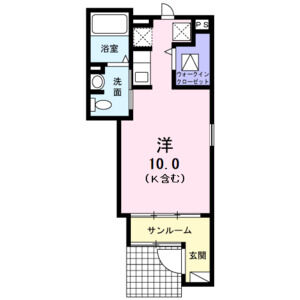 ワンルーム 間取り図
