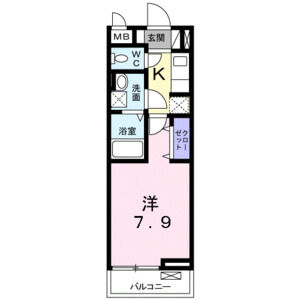 1K 間取り図