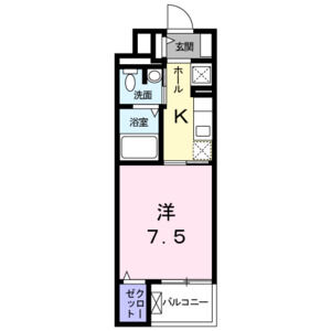 1K 間取り図